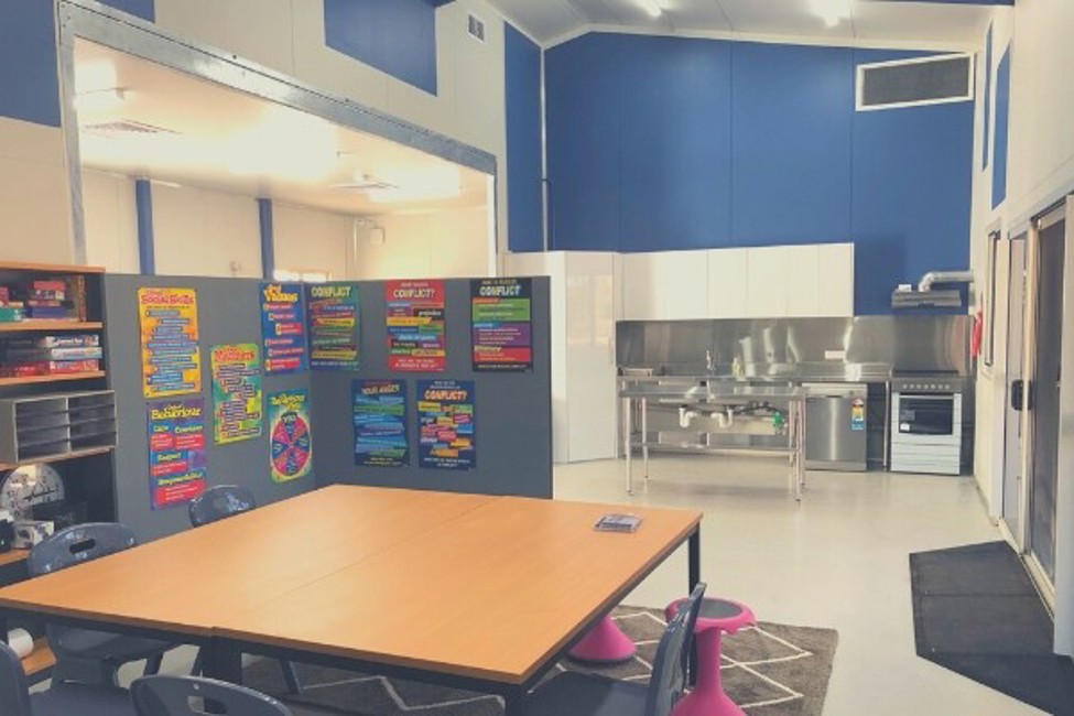 The interior of the new school building GIVIT helped build in Kununurra WA