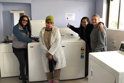 Donation of washing machines for homeless shelter